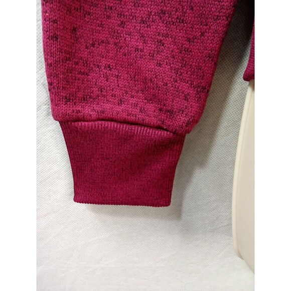 New Look Womens XL Burgundy hooded zip up sweatshirt athletic Y2K pockets - Picture 5 of 10